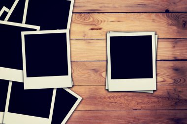 Ahşap arka plan ve doku eski boş çerçeve fotoğraf