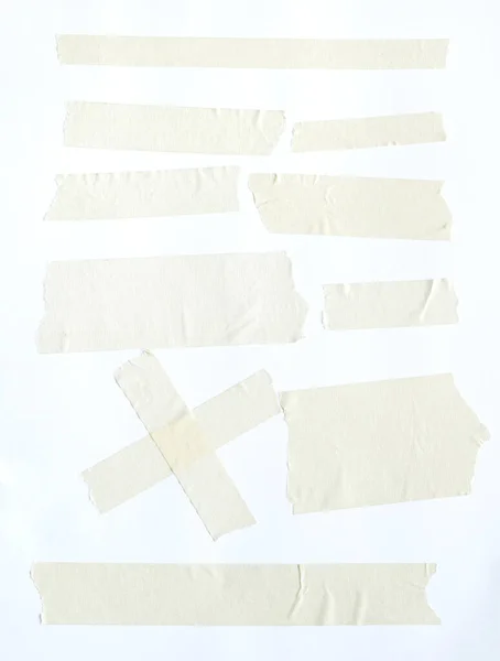 Close Adhesive Tape Wrinkle Set White Backgroun — Stock Photo, Image