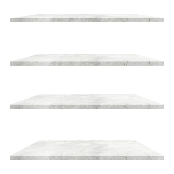 Mensole Cemento Tavolo Isolato Sfondo Bianco Montaggio Display Prodotto — Foto Stock