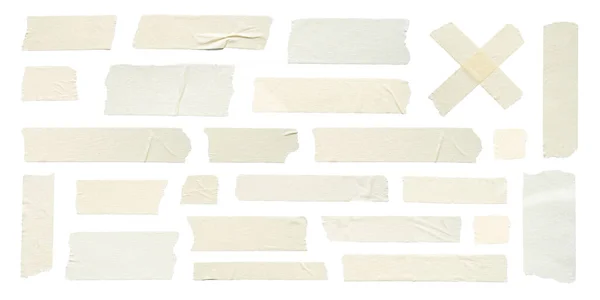 Close Adhesive Tape Wrinkle Set White Background — Stock Photo, Image