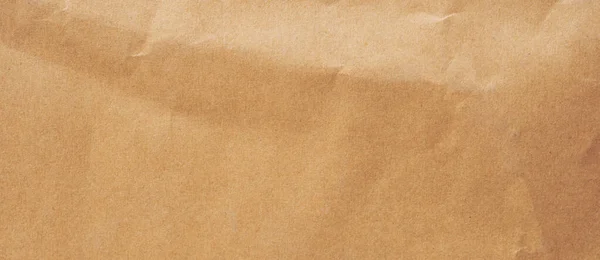 Close Crumpled Brown Paper Texture Background Copy Space — Stock Photo, Image