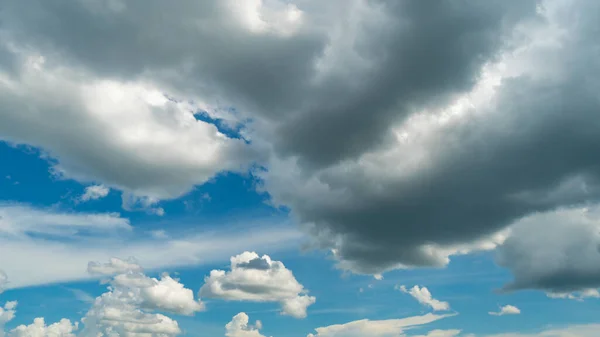 Blue sky and white clouds. Bfluffy cloud in the blue sky background