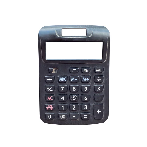 Old Calculator on isolate white, clipping path. — Stock Photo, Image
