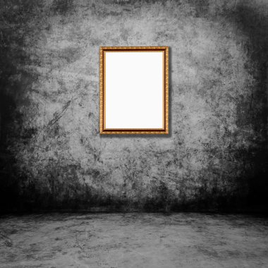 odanın içinde grunge duvarda fotoğraf karesini.