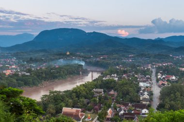 Bakış açısı ve luang prabang, laos, peyzaj.