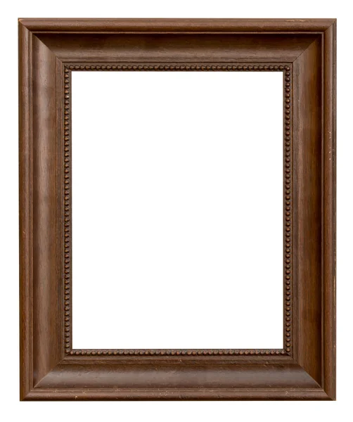 Wood frame with clipping path on isolated white. — Stock Photo, Image