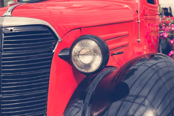 Detalhe close-up do clássico carro vintage — Fotografia de Stock