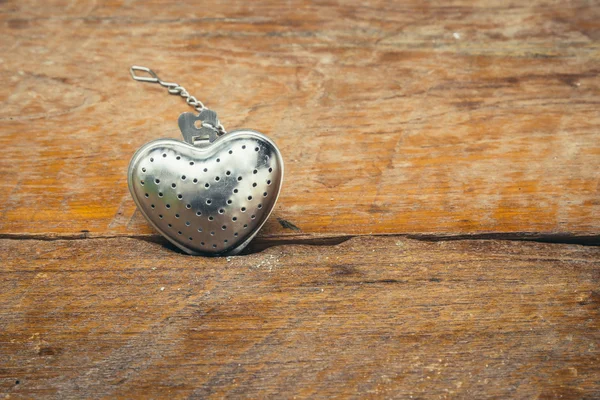 Steel Heart shape for valentine background — Stock Photo, Image