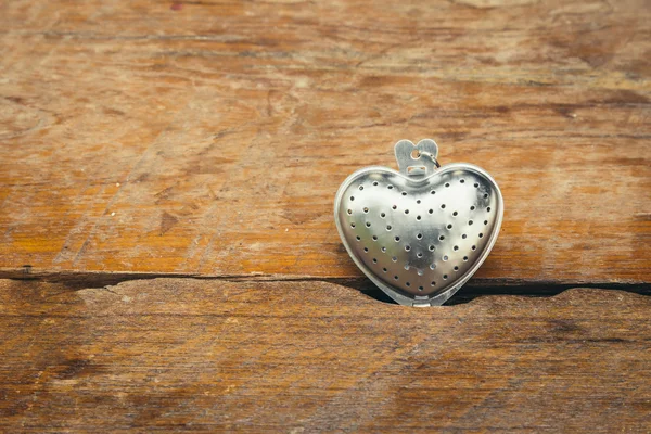 Steel Heart shape for valentine background — Stock Photo, Image