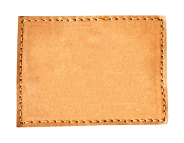 kahverengi deri kot boş alanı ile izole beyaz üzerine kapatın