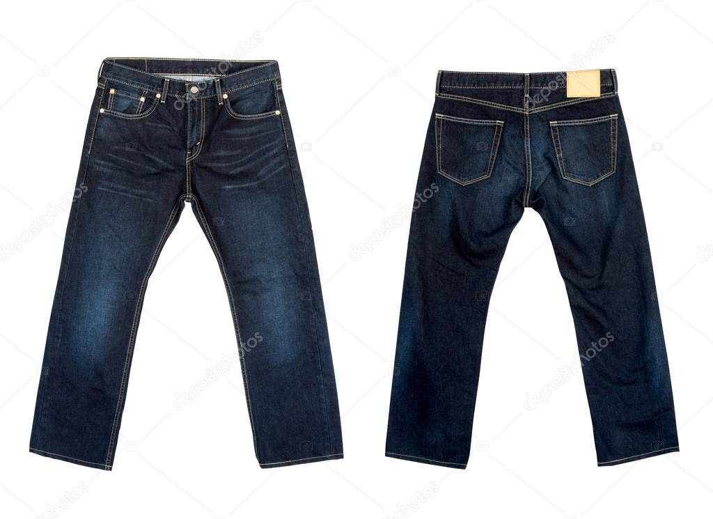 Jeans on isolated white background