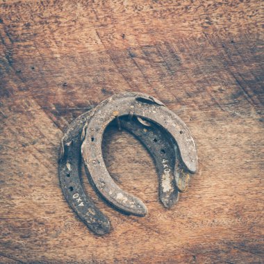 waood arka plan üzerinde eski at Ayakkabı