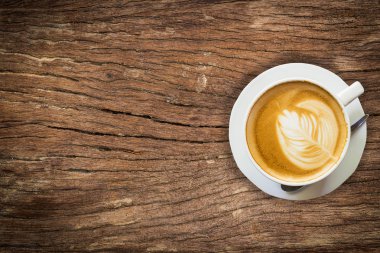 kahve ahşap doku ve arka plan boşluk ile yukarıda.