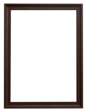 Resim alanı ile izole beyaz için ahşap çerçeve.