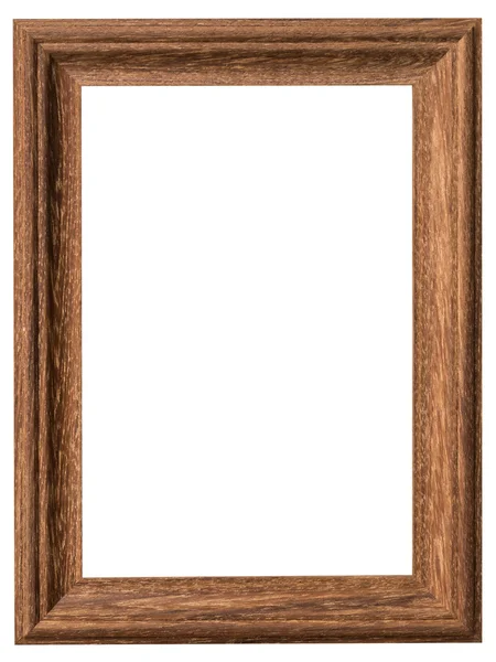 Houten frame verticale met uitknippad op geïsoleerde Wit backgro — Stockfoto