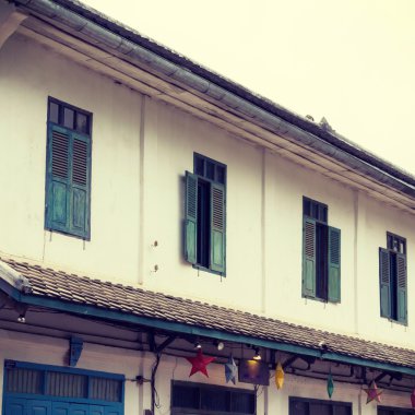 eski vintage evde luang prabang, Laos.