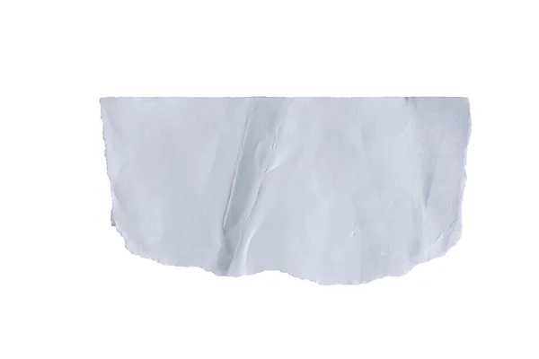 Papel rasgado branco em branco isolado com caminho de recorte . — Fotografia de Stock
