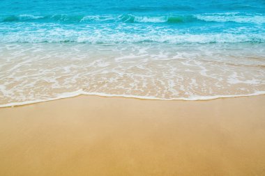 sand beach and sea wave for natural background
