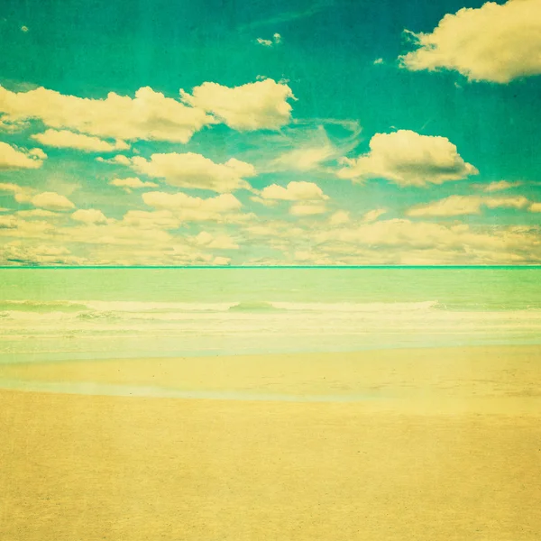 Praia mar vintage com efeito de textura de papel . — Fotografia de Stock