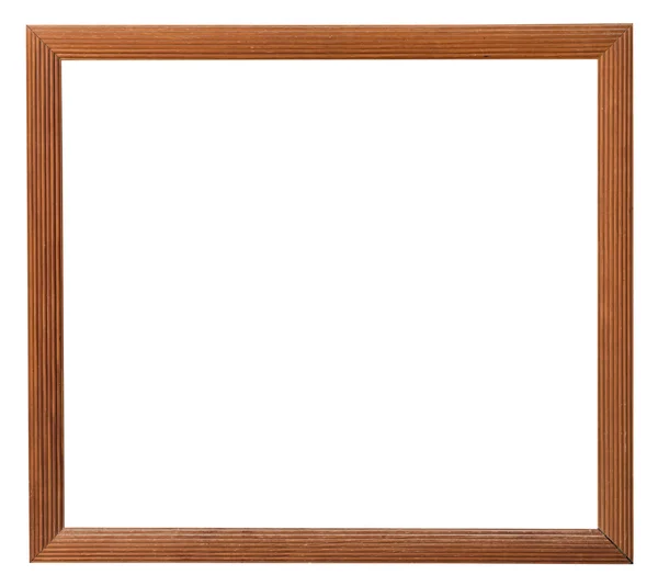 Vieux cadre en bois de photo sur blanc isolé avec chemin de coupe . — Photo