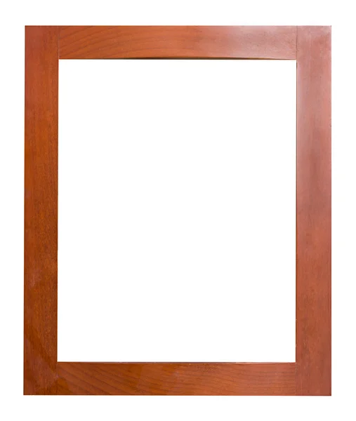 Houten frame van foto op isoleren wit met uitknippad — Stockfoto
