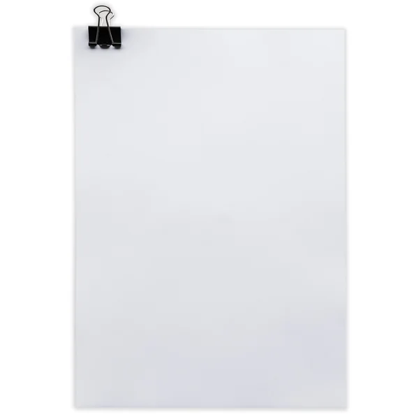 Bank Witboek over geïsoleerde Wit met uitknippad. — Stockfoto