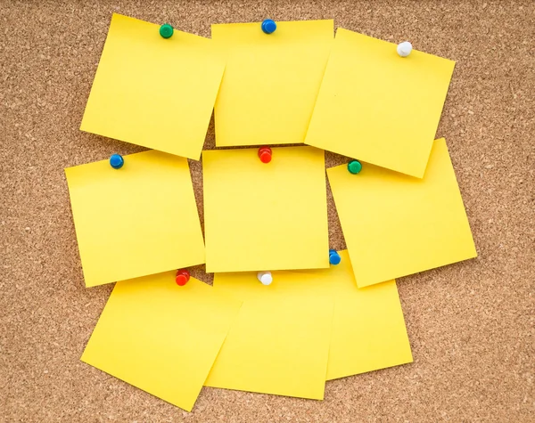 Sticky yellow blank note with space for text. — Stock Photo, Image