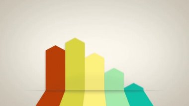 Infographic diyagramı renkli oklar