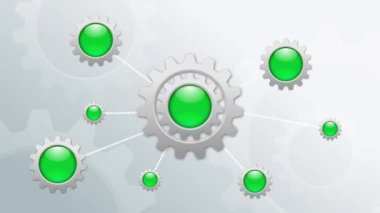 Infographic dönen metal Dişliler döngü