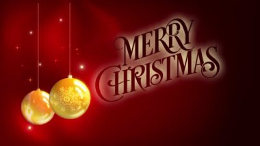 Merry Christmas - sarı topları