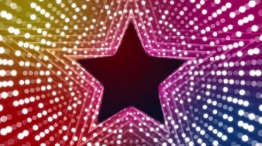 Led ışık duvarın üzerinden yıldız