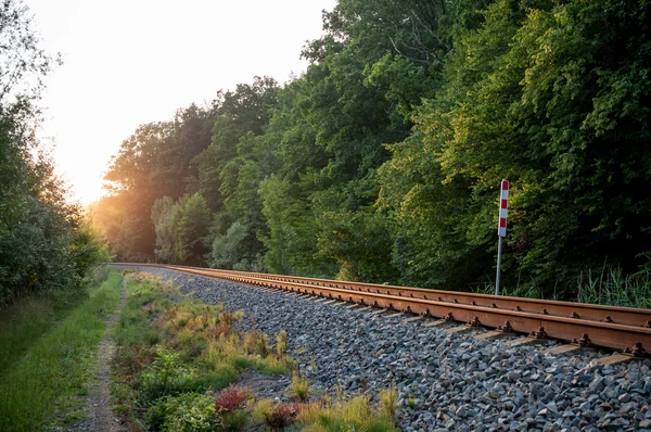 Eisenbahnstrecke in der Natur — Stockfoto