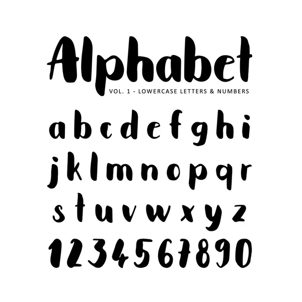 Hand drawn vector alphabet. Sans serif font. Isolated letters written with marker, ink. — Stock Vector