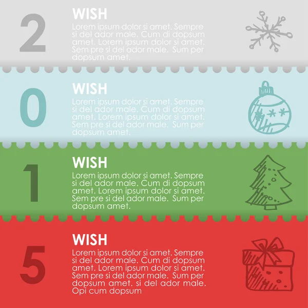 Weihnachten, Neujahrskarte, Einladung, Papier-Kalender — Stockvektor