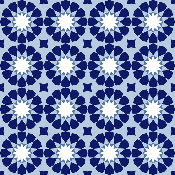 装飾的なシームレス パターン、アラビア語のタイル、ベクトルの背景 — ストックベクタ