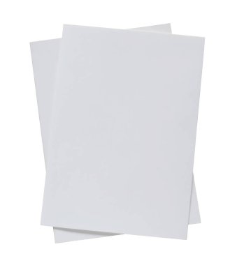 Two invitation card mockups isolated on transparent background. Neutral elegant blank greeting cards mock up. wedding card templates. Flat lay, top view, A5, A6 white paper stationery objects.