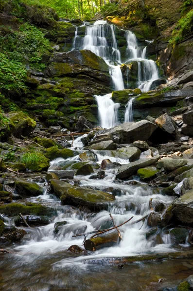 Long exposure of the waterfall in Carpathians, Ukraine — Stock Photo, Image