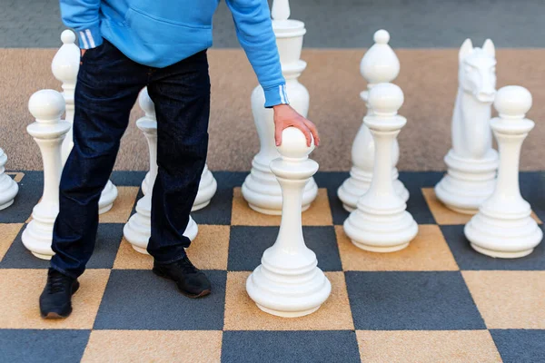 Jogo De Xadrez Gigante Da Rua Imagem de Stock - Imagem de conflito