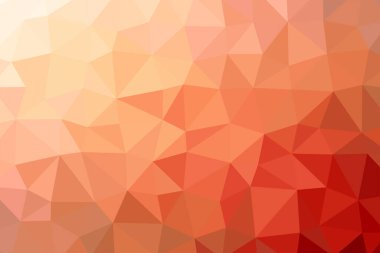 Soyut turuncu çokgen arka plan. Üçgen mozaik, geometrik şekiller. Tasarımınız için modern geometrik soyut doku.