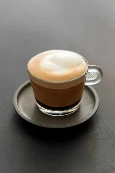 Kopje Koffie Cappuccino Met Schuim Selectieve Focus — Stockfoto