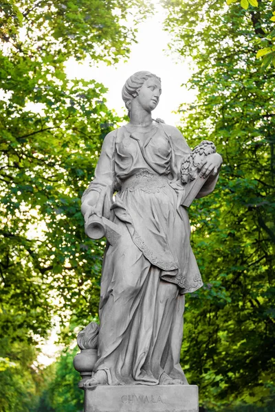 Statues Grès Dans Jardin Saxon Varsovie Pologne Réalisé Avant 1745 — Photo