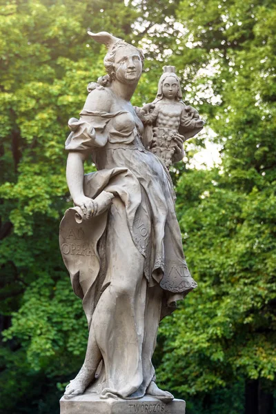 Sandsteinstatuen Sächsischen Garten Warschau Polen Angefertigt Vor 1745 Von Einem — Stockfoto