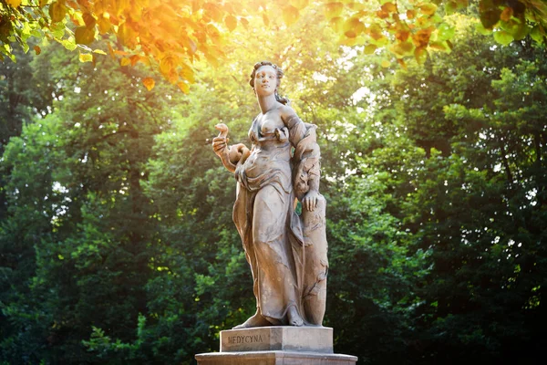 Statues Grès Dans Jardin Saxon Varsovie Pologne Réalisé Avant 1745 — Photo