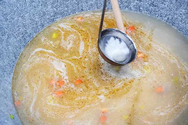 Sopa Caldero Comida Callejera — Foto de Stock