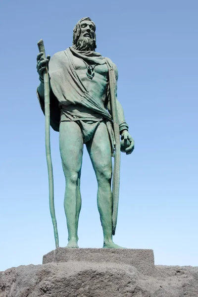 Statua Del Pelinor Capo Guanche Mencey Parte Delle Nove Statue — Foto Stock