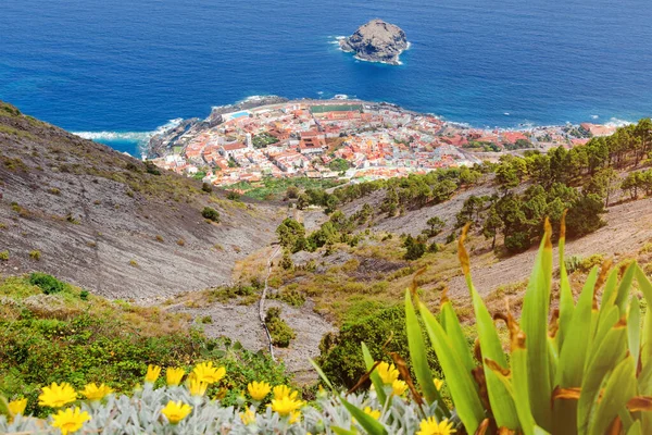 Strand Tenerife Kanarieöarna Spanien Seascape Panorama Garachiko — Stockfoto