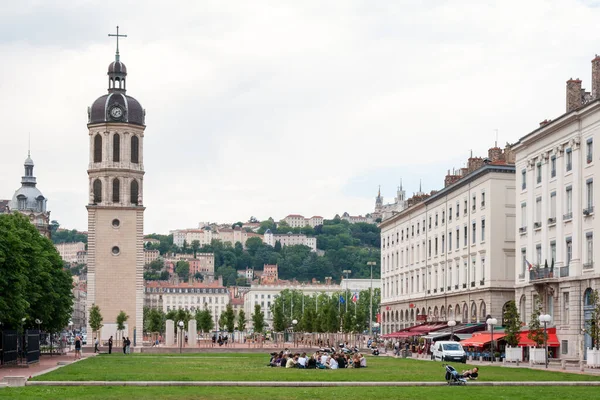Lyon France May Bell Tower Charity Place Bellecour — Stock Photo, Image