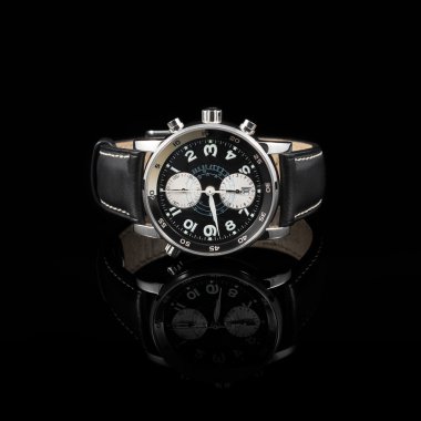 Swiss watches on black background clipart