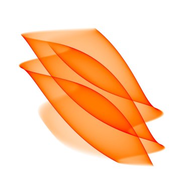 Beyaz arka planda turuncu şeffaf dalgalar. Arka plan illüstrasyon metniniz için yer ile. Broşür tasarım şablonu.