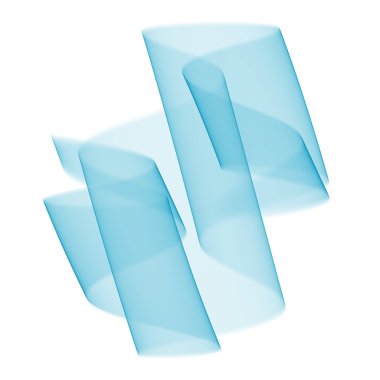 Beyaz zemin üzerine mavi şeffaf dalgalar. Arka plan illüstrasyon metniniz için yer ile. Broşür tasarım şablonu.